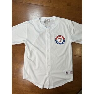 MLB Texas Rangers Jersey Kids Size Large 14-16 White Prince Fielder #84